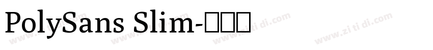 PolySans Slim字体转换